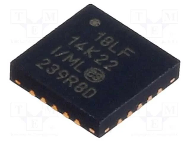 IC: microcontrolador PIC, 64MHz, 1,8&divide;3,6VDC, SMD,.