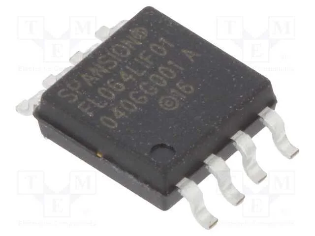 IC: mem&oacute;ria FLASH, 64MbFLASH, SPI, 108MHz, 2,7&divide;3,.