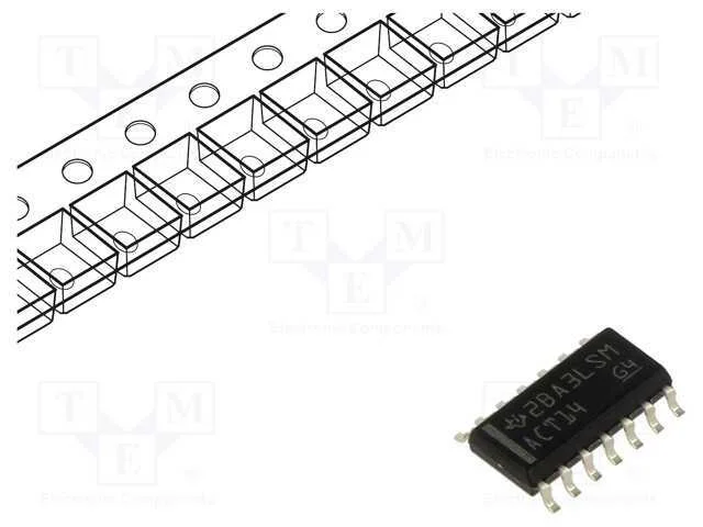 IC: digital, NOT, Ch: 6, SMD, SO14, IN: com gatil.