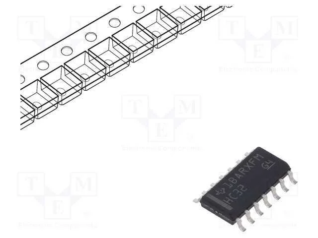 IC: digital, OR, Ch: 4, IN: 2, CMOS, SMD, SO14, 2.