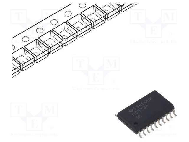 IC: digital, trinco transparente D, Ch: 8, CMOS, .