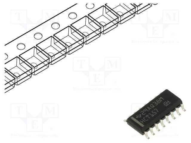 IC: digital, 2 to 1 line,multiplexor,seletor de d.