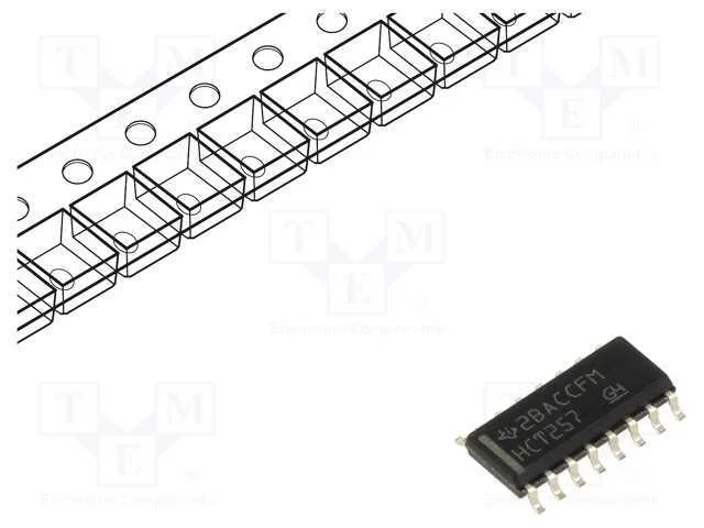 IC: digital, 2 to 1 line,multiplexor,seletor de d.