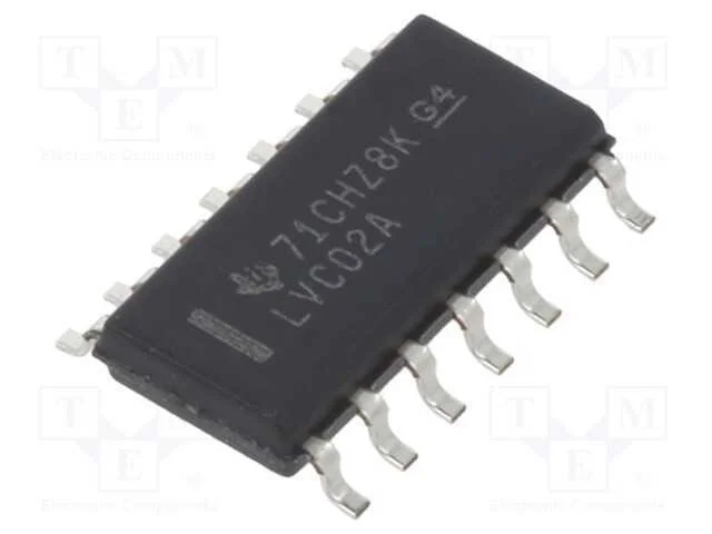 IC: digital, NOR, Ch: 4, IN: 2, SMD, SO14, 1,65&divide;3.