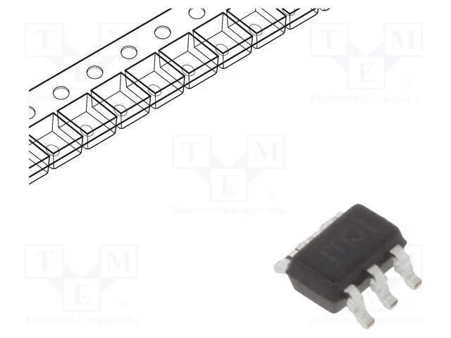 IC: digital, NOR, Ch: 1, IN: 3, CMOS, SMD, SC70-5.
