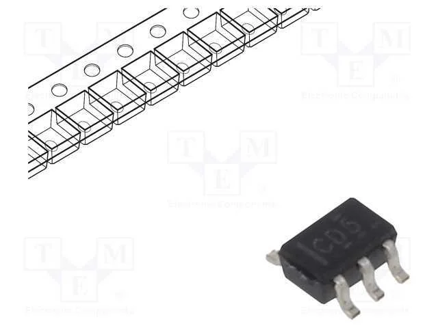 IC: digital, NOT, Ch: 1, CMOS, SMD, SC70-5, 1,65&divide;.