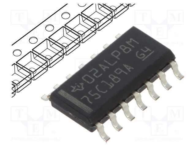 IC: interface, recetor de linha, RS232, 1000kbps,.