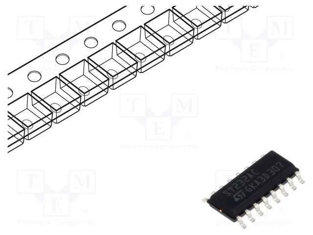 IC: interface, transceptor, RS232, 400kbps, SO16,.