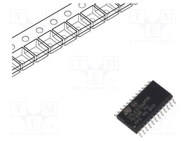 IC: driver, controlador LED, SO24, 40mA, 4,5&divide;5,5V