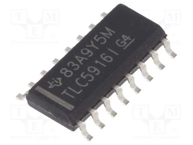 IC: driver, controlador LED, SO16, 20V, Ch: 8, pr.