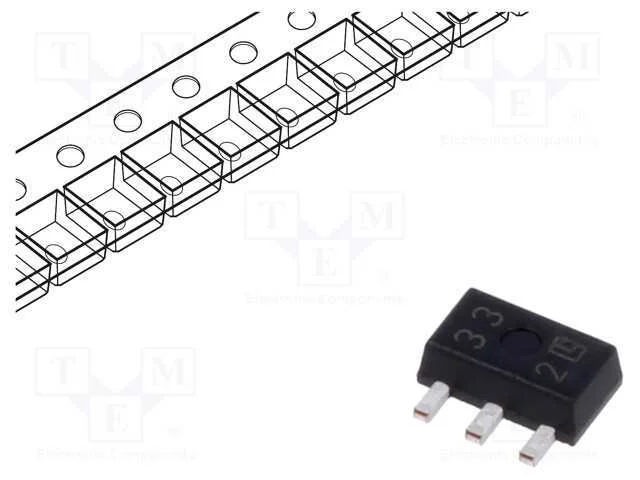 Ic: Estabilizador de Tensão; Linear,Não Regulado; 3,3v; 400ma