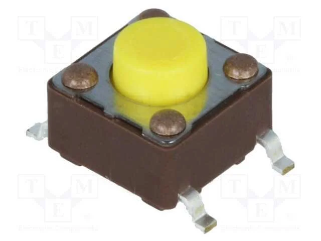Microinterruptor TACT, SPST-NO, Pos: 2, 0,05A/12V.