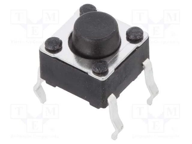 Microinterruptor Tact; Spst-No; Pos: 2; 0,05a/12vdc; Tht; 1,3n