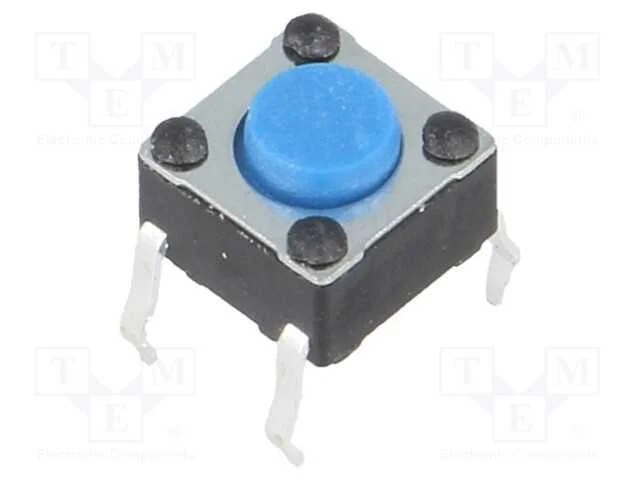 Microinterruptor Tact; Spst-No; Pos: 2; 0,05a/12vdc; Tht; 1,6n