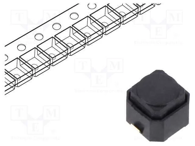 Microinterruptor TACT, SPST-NO, Pos: 2, 0,05A/16V.