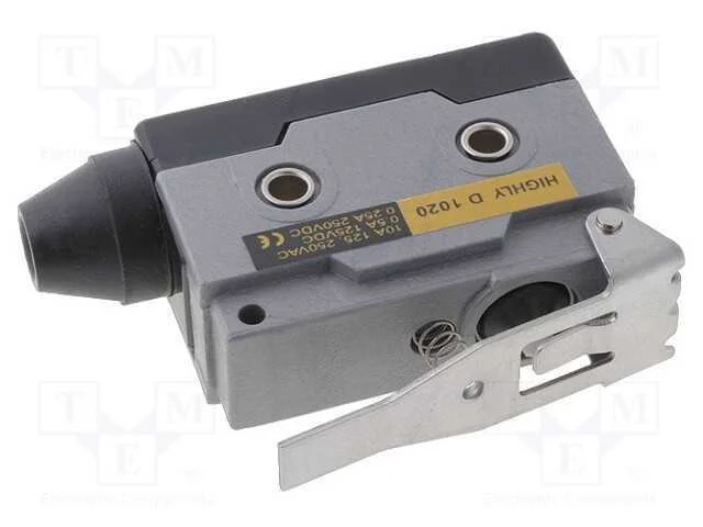 Microinterruptor Snap Action; 10a/250vac; com Alavanca; Spdt