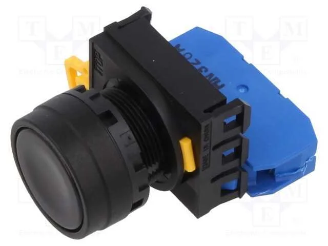 Interruptor: de Pressão; 22mm; Pos.Estáv: 1; No; Preto; Não Disp.