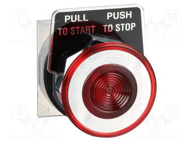 Interruptor: de Pressão; 30mm; Pos.Estáv: 2; Vermelho/Branco; Ip66