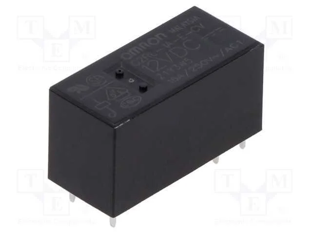 Relé: Eletromagnético; Spst-No; Ubobina: 12vdc; 16a/250vac; Pcb