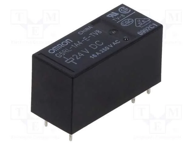 Relé: Eletromagnético; Spst-No; Ubobina: 24vdc; 16a/250vac; Pcb