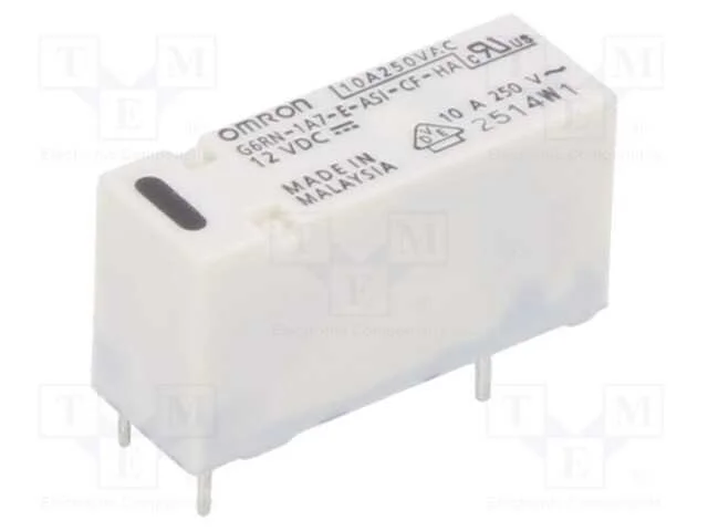 Relé: Eletromagnético; Spst-No; Ubobina: 12vdc; 10a/250vac; Pcb
