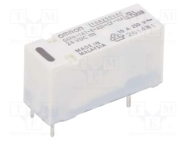Relé: Eletromagnético; Spst-No; Ubobina: 24vdc; 10a/250vac; Pcb