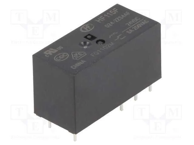 Relé: Eletromagnético; Dpdt; Ubobina: 24vdc; 8a; 8a/250vac; Pcb