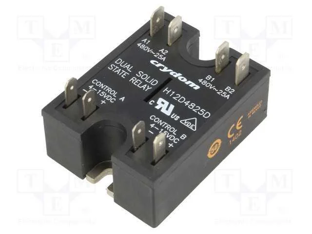 Relé: Semicondutores; Ucoma: 4÷15vdc; 25a; 48÷530vac; -40÷80°c