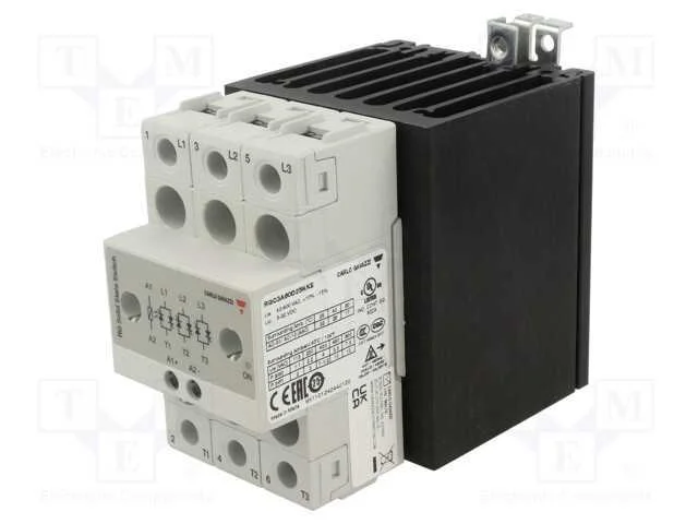 Relé: semicondutores, 25A, Ucom: 42÷660VAC, 3-fás.