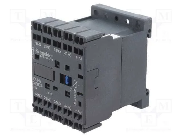Contator: 4-De Polo; Nc + No X3; 24vdc; 10a; Tesys D; W: 45mm