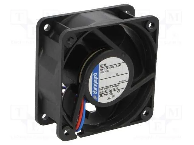 Ventilador: Dc; Transversal; 12vdc; 60x60x25mm; 29m3/H; 29dba