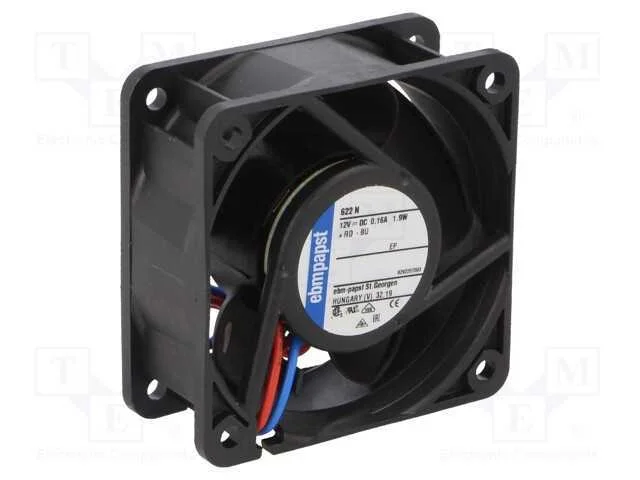 Ventilador: Dc; Transversal; 12vdc; 60x60x25mm; 40m3/H; 35dba
