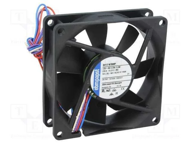 Ventilador: Dc; Transversal; 12vdc; 80x80x25mm; 78m3/H; 19dba