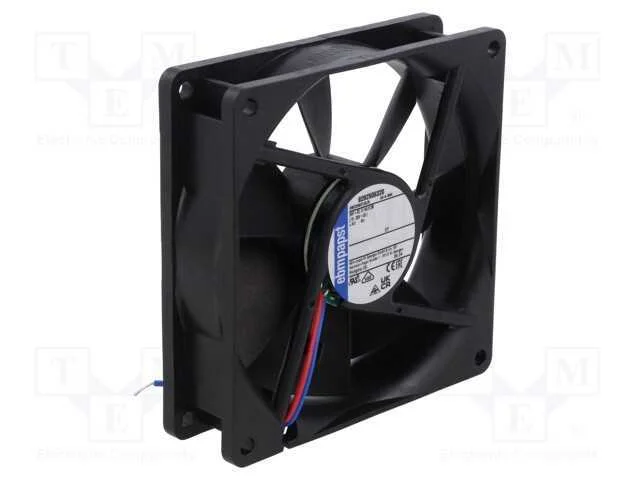Ventilador: DC, transversal, 92x92x25,4mm, 100m3/.