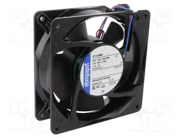 Ventilador: DC, transversal, 24VDC, 119x119x38mm,.