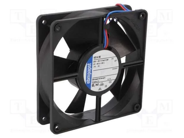 Ventilador: DC, transversal, 24VDC, 119x119x32mm,.