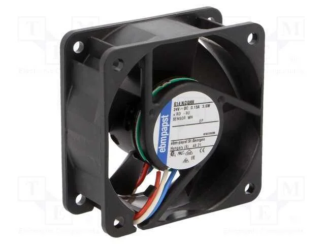 Ventilador: DC, transversal, 24VDC, 60x60x25mm, 5.