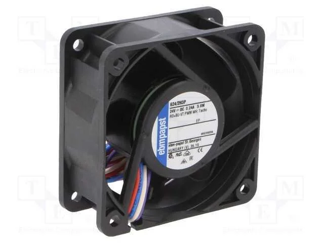 Ventilador: DC, transversal, 24VDC, 60x60x25mm, 6.
