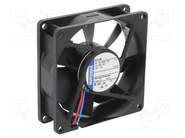 Ventilador: DC, transversal, 24VDC, 80x80x25mm, 6.