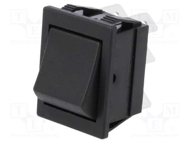 ROCKER, DPDT, Pos: 2, ON-ON, 16A/250VAC, Saí: con.
