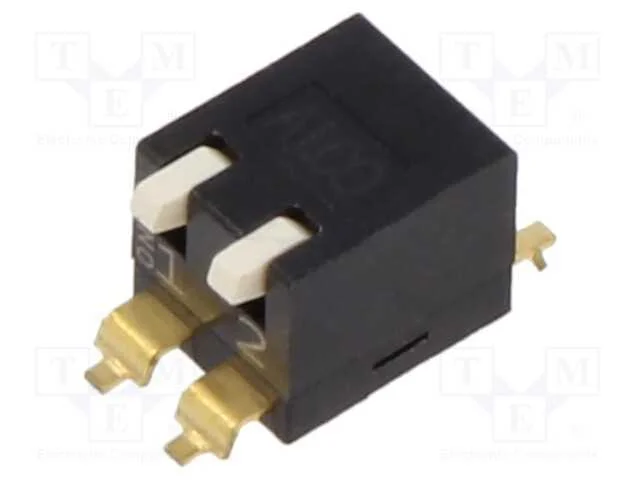 Interruptor: Dip-Switch; Quantidade de Secções: 2; Off-On; Pos: 2