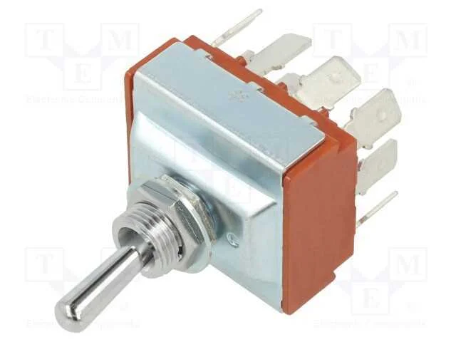Interruptor: de alavanca, Pos: 2, 4PDT, ON-ON, 9A.