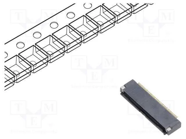 Conector: Ffc/Fpc; Horizontais; Pin: 40; Contactos Inferiores,Zif