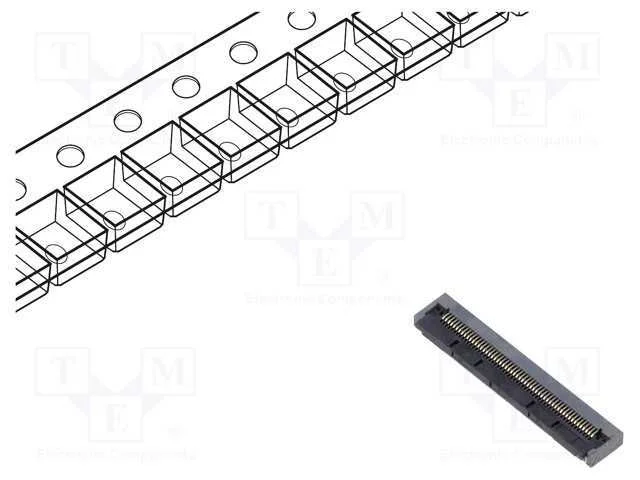 Conector: Ffc/Fpc; Horizontais; Pin: 55; Contactos Inferiores,Zif