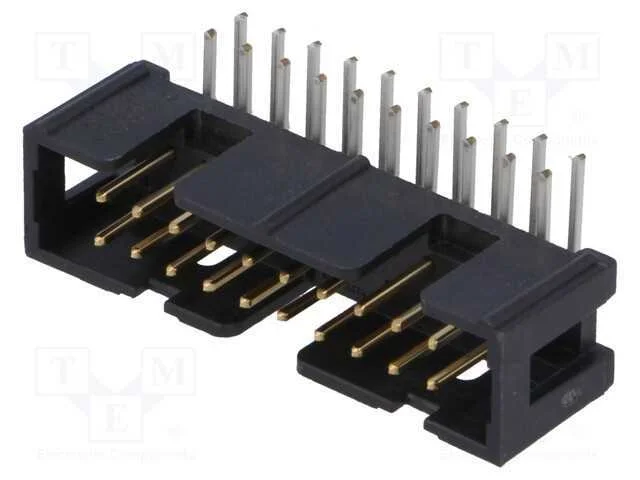Tomada; Idc; Macho; Pin: 20; Angulares 90°; Tht; para Pcb; Dourado