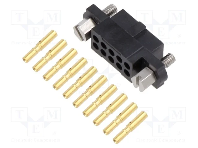 5+5 Pos. Female Dil 24-28awg Cable Conn. Kit Jackscrews