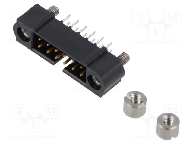 6+6 Pos. Male Dil Vertical Throughboard Conn. Jackscrews