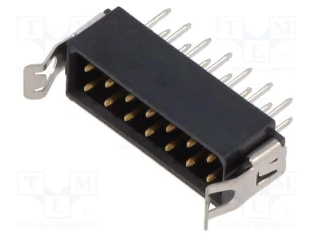 7+7 Pos. Male Dil Vertical Throughboard Conn. Latches