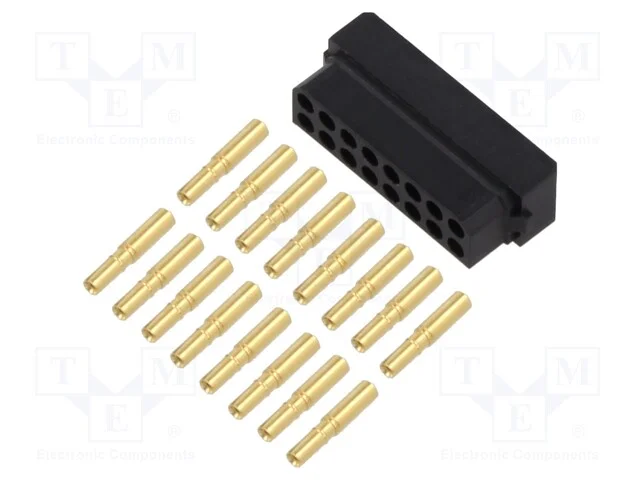 8+8 Pos. Female Dil 24-28awg Cable Conn.