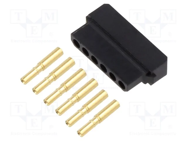 6 Pos. Female Sil 24-28awg Cable Conn. Kit For Latches